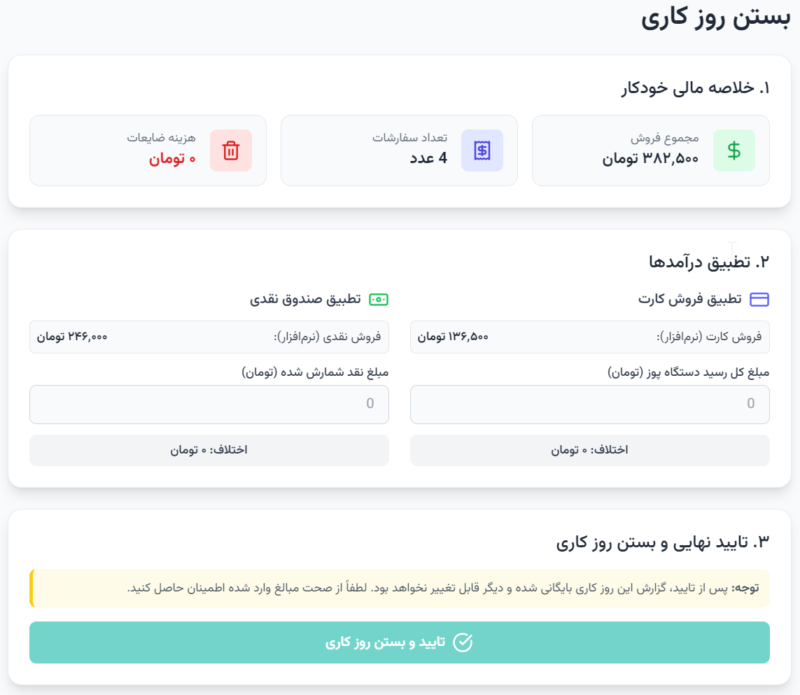 گزارش پایان روز